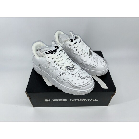 MSCHF Super Normal 2 White Leather Sneakers Men’s/Youth US 4 (Women’s 5.5) EU 36